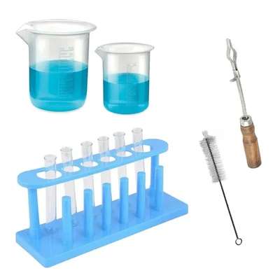 VVS Plastic Beaker Test Tube Stand Holder Brush Tubes 15X125MM Pack of 11 For Lab Experiments