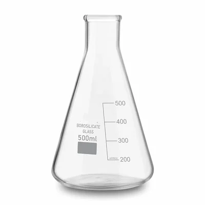 VVS 500ml Borosilicate Glass Conical Flask Narrow Mouth Transparent Chemistry Lab Titration