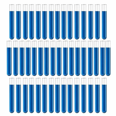 VVS Borosilicate Glass Test Tube 15mmx125mm Round Bottom Set Of 50pcs School Lab Education