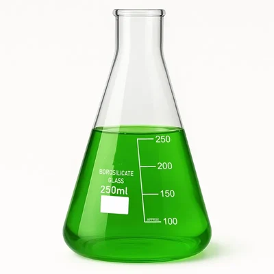 VVS Borosilicate Glass Conical Flask 250ml Capacity Narrow Mouth School Chemistry Lab