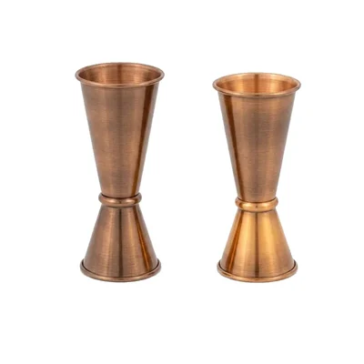 Combo of Conical Copper Jigger Set (25x50ml, 30x60ml), Cocktail Measuring Cups