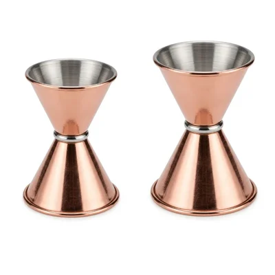 Combo of Cocktail Measuring Copper Concial Cups, Jigger Set (25x50ml, 30x60ml)