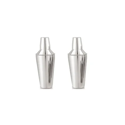 250ml Regular SS Cocktail Shaker (Pack of 2) Stainless Steel Drink Mixer Set for Home Bars, Parties & Mixology