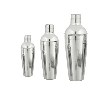 Combo of 350ml, 500ml, 650ml Regular SS Cocktail Shaker, Drink Mixer Set for Home Bars, Parties & Mixology