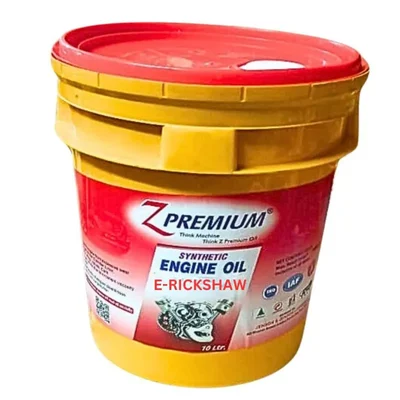 ZPremium Fully Synthetic E-Rickshaw Engine Oil, 10L - Superior Lubrication & High-Temp Protection with Durability