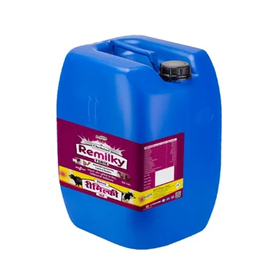 REFIT ANIMAL CARE Chelated Liquid Calcium Supplement (Remilky Forte 50 Ltr Drum) for Dairy Animals (Cow, Pig, Goat)