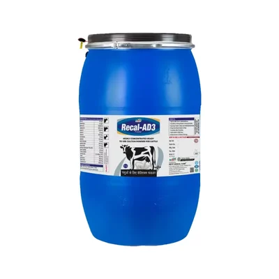 REFIT ANIMAL CARE Calcium Powder for Cow, Cattle, Buffalo and Other Livestock Animals (Recal-AD3 50 Kg Drum)