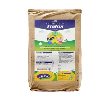 REFIT ANIMAL CARE Toxin Binder Powder Supplement for Cattle, Goats and Livestock (Tie Tox 25 Kg. Bag)