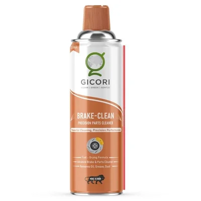 GICORI Brake Clean Spray 500ml Heavy Duty Fast Drying Residue Free Disc Cleaner 360 Degree Valve Anti Squeal Solvent