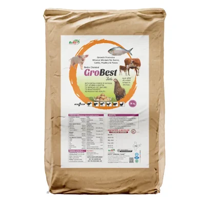 REFIT ANIMAL CARE Metho Chelated Mineral Mixture & Growth Promoter Powder (Gro Best 30 Kg Bag)