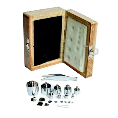 Akivin 50g Physical Weight Box Accurate Calibration Solid Metal Weights with Protective Storage Box