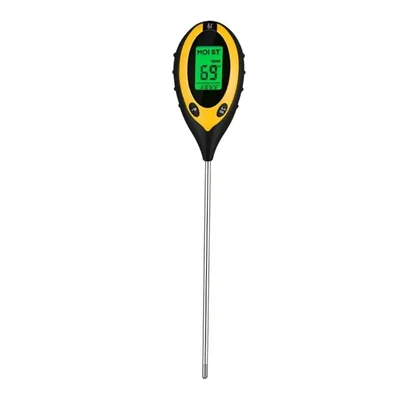 Akivin Digital Soil Tester Moisture pH Light Temperature Meter LCD Display for Agriculture Science Lab