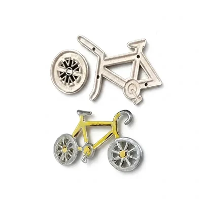 Rinkle Trendz Plastic Bicycle Cookie Cutter Set for Fondant, Cupcakes, Cakes, and Biscuits