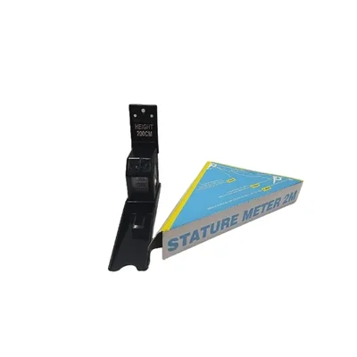 Akivin 2M 200centimetres Height Measurement Stature Meter Black Plastic Clear Markings Ergonomic Medical Lab