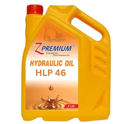 ZPremium HLP 46 Hydraulic Oil 5L for Excavators Loaders Anti Wear Smooth Operation Rust Protection High Performance Fluid