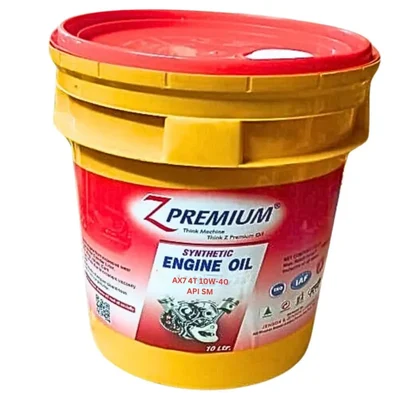 ZPremium Advance AX7 4T 10W-40 API SM Synthetic Motorbike Engine Oil 10L - Superior Lubrication Smooth Ride Long Life