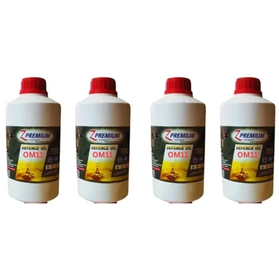 ZPremium Defense Grade OM 11 Machinery Engine Oil 1 Litre Can High Performance Smooth Operation Reliable Protection (4 PACK)