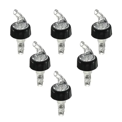 30ml x 6pcs Stainless Steel Measure Liquor Pourer, Portion Control Spout for Commercial Bars, Pubs, Home Mixology