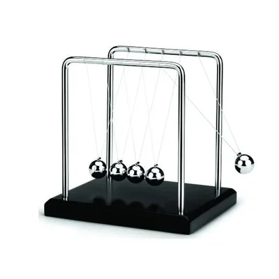 Akivin Heavy Metal Base Wire Frame Newton's Cradle Suspended Metal Balls Physics Momentum Lab