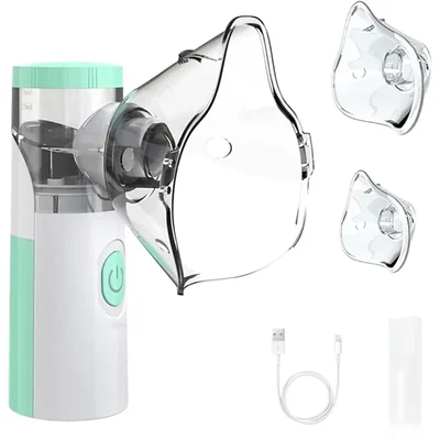 Akivin Rechargeable Ultrasonic Mesh Handheld Nebulizer Portable Silent Liquid Delivery Travel & Lab