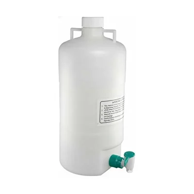 Akivin 5 Litre White Polypropylene Aspirator Bottle Chemical Resistant Leak-Proof Vacuum Filtration Lab