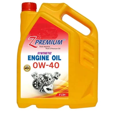 Z Premium 0W40 Fully Synthetic Engine Oil 5L for Petrol & Diesel Engines Smooth Operation High Temp Protection