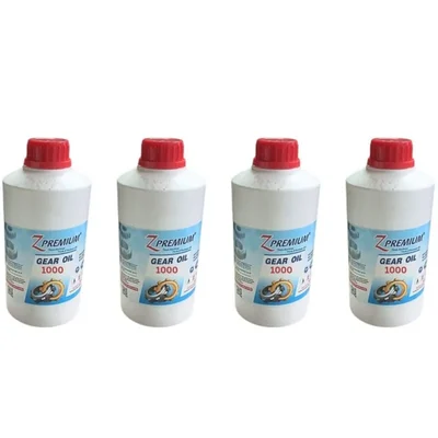 Z Premium Gear Oil 1000 High Viscosity Wear Protection EP Lubricant for Transmission Bearings 1 Ltr Pack of 4