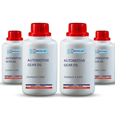 ZPremium Automotive Gear Oil 4 Pack Multi Vehicle Transmission Differential Protection Extreme Pressure Lubricant 1L