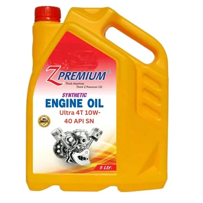 ZPremium Ultra 4T Plus 10W-40 API SN Engine Oil for Bikes 5L – Advanced Protection Smooth Ride Cleaner Engine Performance