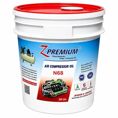 ZPremium N 68 Synthetic Air Compressor Oil 10 Litre POE Based Lubricant Industrial Compressors Heavy Duty