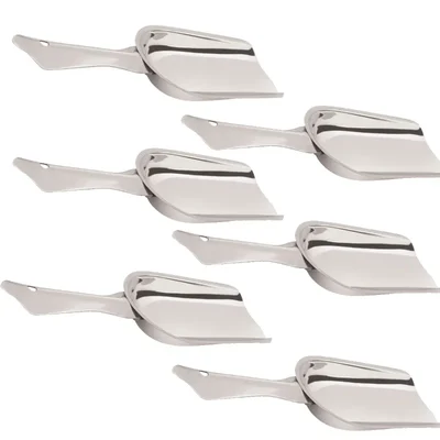 Pack of 6, 9.5 inch Stainless Steel Ice Scoop for Commercial Kitchen & Bar