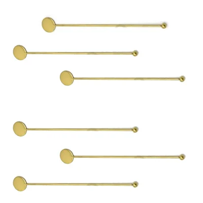Pack of 6, 10 inch SST24 Round Stirrerr, Stainless Steel Cocktail Stirring Tool