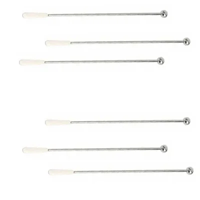 Pack of 6, 7 inch SSTF19 Flat Stirrerr, Stainless Steel Cocktail Stirring Tool