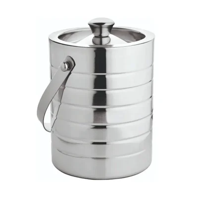 1820ml Bee Hive Double Wall Stainless Steel Ice Bucket, Insulated Barware Chiller with Lid