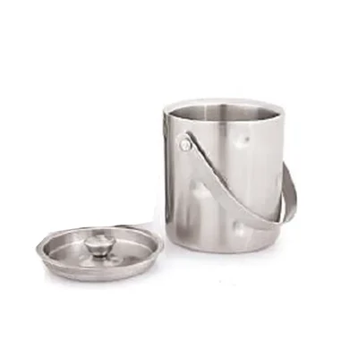 1000ml Dimple Double Wall Stainless Steel Ice Bucket, Insulated Barware Chiller with Lid