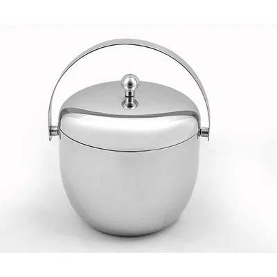 1600ml Double Wall Stainless Steel Ice Bucket, Insulated Barware Chiller with Lid