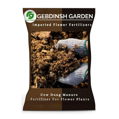 GEBDINSH 500g Cow Dung Manure Powder for Organic Gardening, Pure Odorless Soil Booster