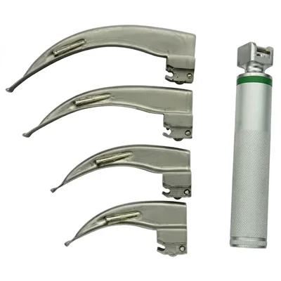 Conxport Adult SS 304 Macintosh LED Laryngoscope Set 4 Blades Lab