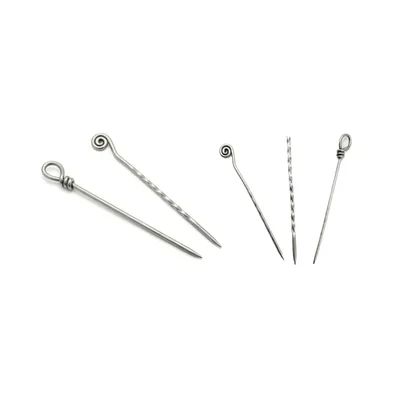 Combo of Set of 3 Fruit Picks and Set of 2 Stirrer, Stainless Steel for Appetizers and Cocktails