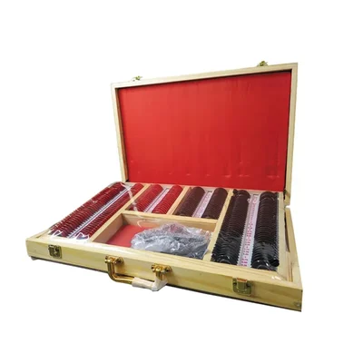 Conxport Precision Metal Ring Trial Lens Set Elegant Wooden Box Storage Refraction Kit TLS-100