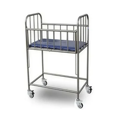 Conxport White SS Body Aluminium Frame Hospital Baby Cot