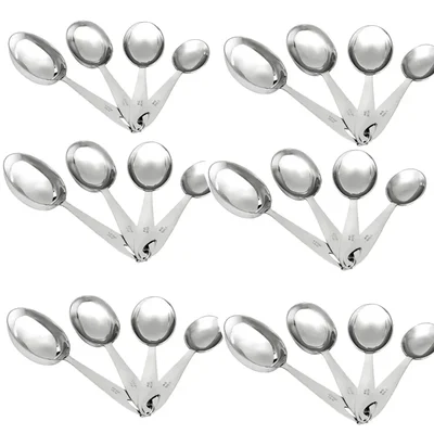 4 Size Measuring Spoon Set with SS Handle Pack of 6 for Baking Cooking Portion Control