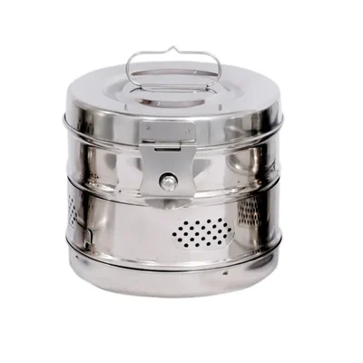 ConXport Autoclavable 6x6 Inch Stainless Steel Dressing Drum Medical & Lab Sterilization Container