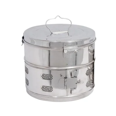 ConXport Autoclavable 9x6 Inch Stainless Steel Dressing Drum Medical & Lab Sterilizing Container