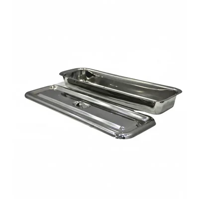 ConXport 16x4 Inch Stainless Steel Surgical Tray with Cover Catheter Tray