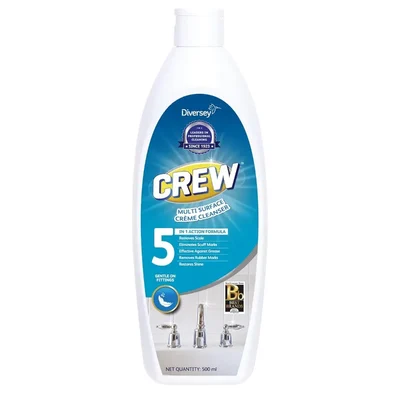 Diversey Crew 500ml Abrasive Surface Cream Cleanser for Stainless Steel & Porcelain Spot Cleaning