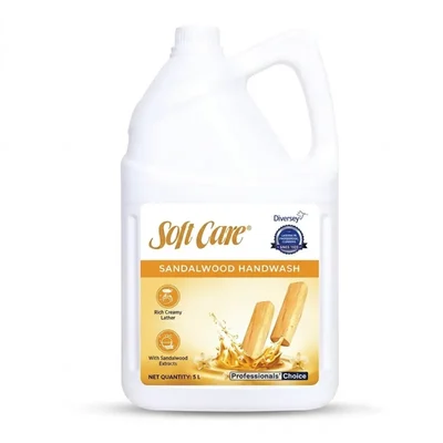 Diversey Softcare Sandalwood Handwash 5L Moisturizing Glycerine Refill Liquid Hand Soap Gentle Skin Cleansing
