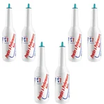 Pack of 6, 1 Litre Plastic Flair Bottle, Shatterproof Bartending Practice Bottle for Bar Service
