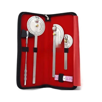 ConXport 360 Degree Protractor Goniometer Kit Medical Reflex Knee Hammer Measuring Tape