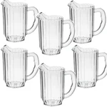 Pack of 6 Polycarbonate Clear Pitcher 1.4 Litre, Shatterproof Beverage Water Jug